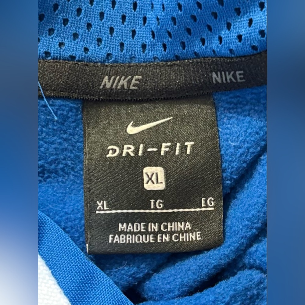 Nike Dri-Fit Hoodie Blue/White Size XL - Picture 3 of 3